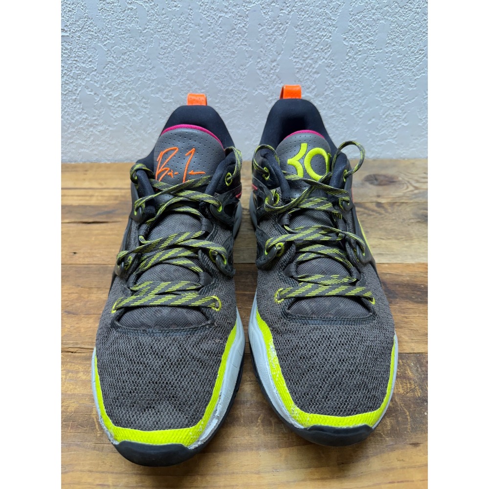 Nike Kevin Durant Basketball Shoes Dark Charcoal Neon Yellow Pink DC1975-001 - Picture 3 of 9
